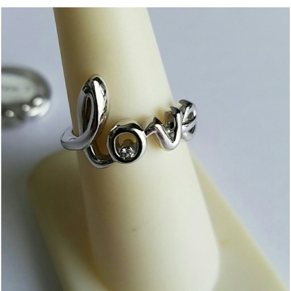 Armor Love Ring Silver Size 6 - Picture 2 of 5